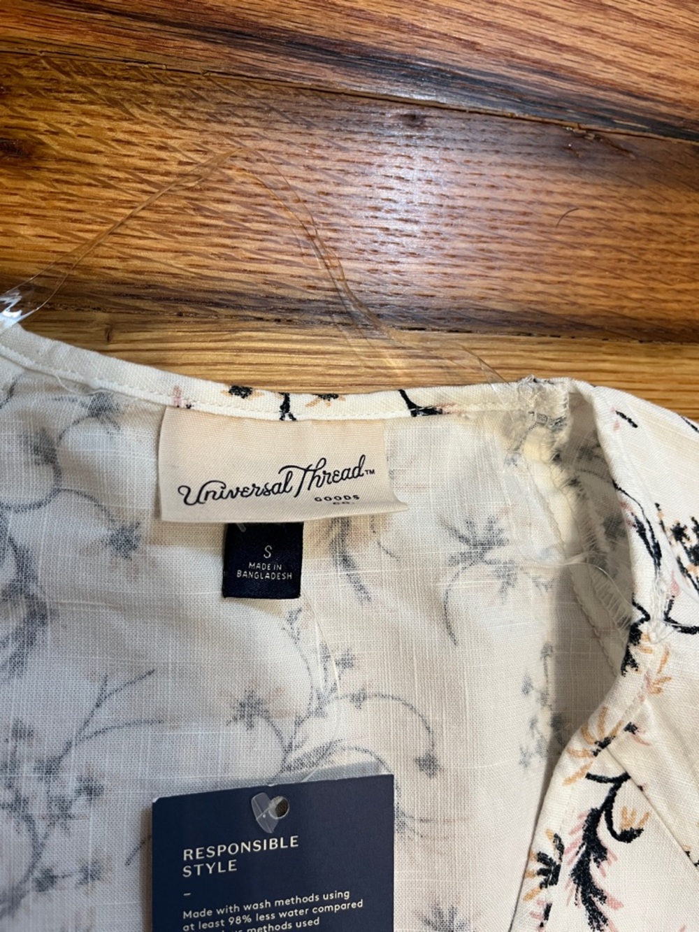 Universal Thread White Floral Spring Summer Mini Dress with POCKETS!!! Sz Small - Picture 8 of 12